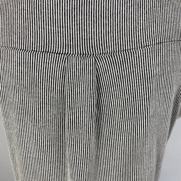 ELLE Sequin Blouse Short Sleeve Black Striped Scoopneck Top Womens XS - Picture 7 of 11